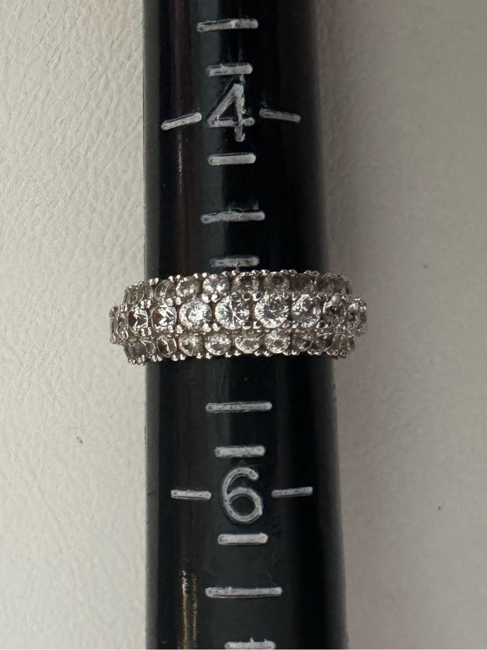 Suzy Levian Triple Row CZ Eternity Ring - Picture 4 of 6